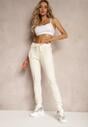 Pantaloni sport bej deschis Ivemia cu bandă elastică în talie