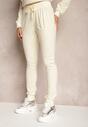 Pantaloni sport bej deschis croi clasic cu elastic în talie Ivemia