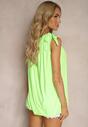 Tricou Verde Deschis fără Mâneci cu Elastic la Decolteu Dimory