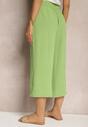 Pantaloni Palazzo verzi deschis cu elastic în talie și lungimea mânecii 3/4 Moolia