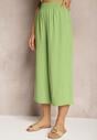 Pantaloni Palazzo verzi deschis cu elastic în talie și lungimea mânecii 3/4 Moolia