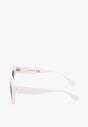 Białe Nowoczesne Okulary Przeciwsłoneczne Zaokrąglone Enicle