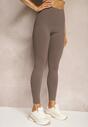 Colanți Maro High Waist cu Elastic în Talie Ovolia