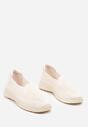 Tenisi bej în slip-on cu perforații decorative Elajames