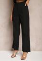 Pantaloni eleganti negri Vonlea cu croială largă