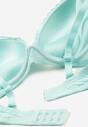 Sutien Push-Up din dantelă cu cupe rigide și decorațiuni Ellalli de culoare mentă