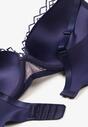 Sutien din dantelă bleumarin-roz cu efect push-up Dimettra