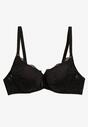 Sutien Negru Tip Full Cup cu Dantelă Ellanis