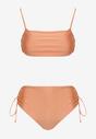 Pomarańczowe Bikini Dwuczęściowe Stanik z Regulowanymi Ramiączkami Majtki High Waist Dimmina