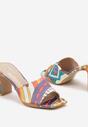 Verde-Portocaliu Slip-On Papuci Boho pe Toc Ulvetta