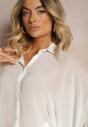 Cămașă bej deschis oversize cu nasturi cu mâneci tip liliac Inglea