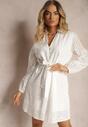 Rochie din Bumbac Brodat cu Șnur și Elastic în Talie Vezlea