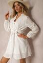 Rochie din Bumbac Brodat cu Șnur și Elastic în Talie Vezlea
