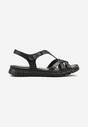 Negre Casual Sandale cu Talpă Joasă cu Barete Decorative cu Închidere Velcro Risandi