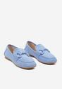 Mocasini bleumarin plat cu cataramă Chrisstelle