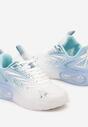 Biało-Niebieskie Buty Sportowe Sneakersy na Płaskiej Podeszwie ze Sznurowaniem Risannie