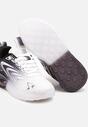 Biało-Czarne Buty Sportowe Sneakersy na Płaskiej Podeszwie ze Sznurowaniem Risannie