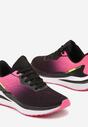 Czarno-Różowe Sneakersy Buty Sportowe Sznurowane na Grubej Podeszwie Risamond