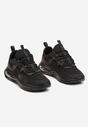 Czarne Buty Sportowe Sneakersy Sznurowane z Air Podeszwą Risane