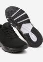 Czarne Sznurowane Buty Sportowe Sneakersy z Tłoczoną Podeszwą Vikkina