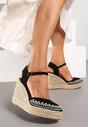 Sandale Espadrile Negre cu Platformă din Iută Missarae