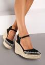 Sandale Espadrile Negre cu Platformă din Iută Missarae