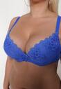 Sutien Push-Up Chrisalia Bleumarin Cu Dantelă