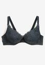 Sutien Push-Up Verde Închis Cu Dantelă Chrisalia