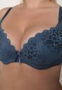 Sutien Push-Up Verde Închis Cu Dantelă Chrisalia