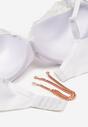 Sutien Push Up Alb Brinanna Decorat cu Lănțișor cu Cristal