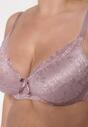 Sutien Full-Cup din Dantelă Roz Închis cu Bretele Reglabile Kristianna