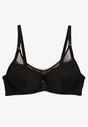Sutien Push-Up Negru cu Dantelă Decorat cu Aplicație Metalică Arissta