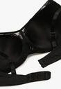 Sutien Push-Up Negru cu Dantelă Decorat cu Aplicație Metalică Arissta