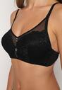 Sutien Push-Up Negru cu Dantelă Decorat cu Aplicație Metalică Arissta