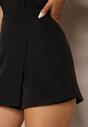 Czarne Spódnico-Szorty High Waist z Rozcięciem Vikone