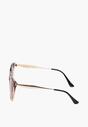 Brązowe Okulary Przeciwsłoneczne Cat Eye z Filtrem UV Jullea