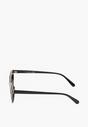 Czarne Okulary Przeciwsłoneczne Typu Cat Eye z Filtrem UV Ushalea