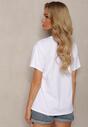Tricou Alb din Bumbac cu Imprimeu Decorativ în Formă de Ursuleț Opallea
