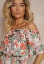 Rochie alb-portocaliu din bumbac cu imprimeu floral Dimizama
Renee.com.ro