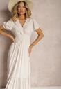 Rochie bej deschis Boho din bumbac cu croială înfășurată Rissatina