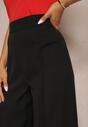 Pantaloni largi negri stil costum talie înaltă Rissetto