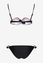 Bikini Roșu din 2 Piese Sutien cu Push-Up Chilot Tanga cu Șnur Joadia