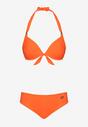 Pomarańczowe Bikini Stanik Wiązany na Szyi Klasyczne Figi Hamefia