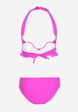 Fioletowe Bikini Stanik Wiązany na Szyi Klasyczne Figi Hamefia