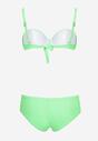 Bikini Verde deschis Sutien Cupe Buretate Chilot Model Clasic Furefia