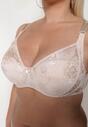 Sutien bej deschis la culoare din dantelă Full Cup cu bretele reglabile Dimela