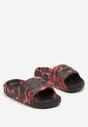 Papuci Negru-Roșii Tie-Dye cu Talpă Plată din Spumă Tessane
