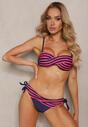 Bikini Fucsia în 2 Piese Sutien cu Push-Up Chilot Model Brazilian cu Șnur Joadia