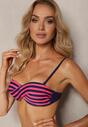 Bikini Fucsia în 2 Piese Sutien cu Push-Up Chilot Model Brazilian cu Șnur Joadia