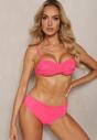 Bikini Roz cu 2 Piese Sutien cu Paiete Slip Clasic Oreviana